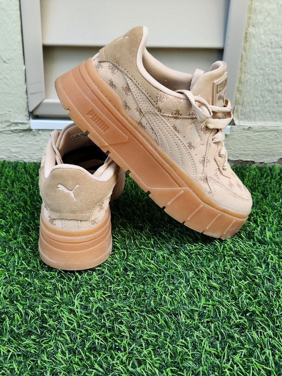 Puma Shoes - Puma Mayze Women's 8.5 Stack Edgy T7 Platform Shoes Light Brown Leather